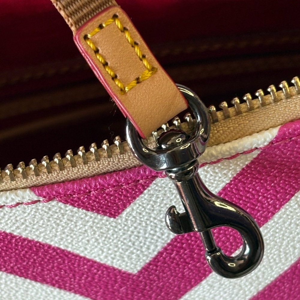 Dooney & Bourke Magenta Chevron Shoulder Bag - Picture 12 of 12